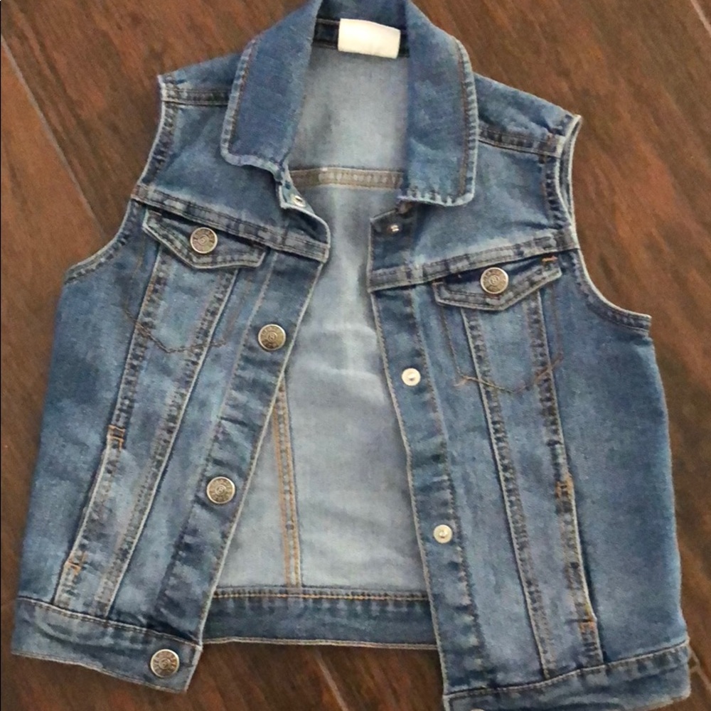 Girls crazy 8 blue jean vest